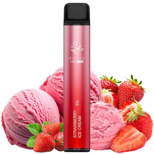 Elf Bar Ultra 1500 Strawberry Ice Cream (Полуниця Морозиво)
