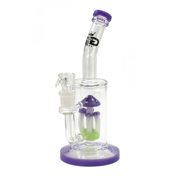 Бонг скляний Grace Glass Purple Mushroom Percolator H:36cm SG:18.8mm d:65mm