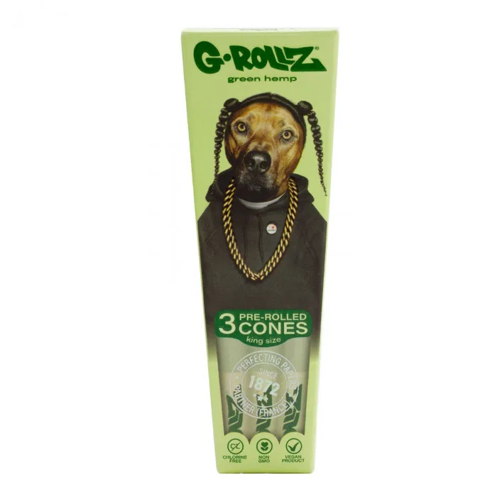 Конус G-Rollz | Pets Rock "Rap" Organic Green Hemp - 3 KS Cones 2