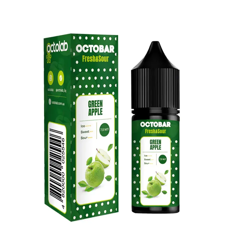 Набір Octobar Fresh & Sour 15 мл 50 мг Green Apple (Зелене яблуко)