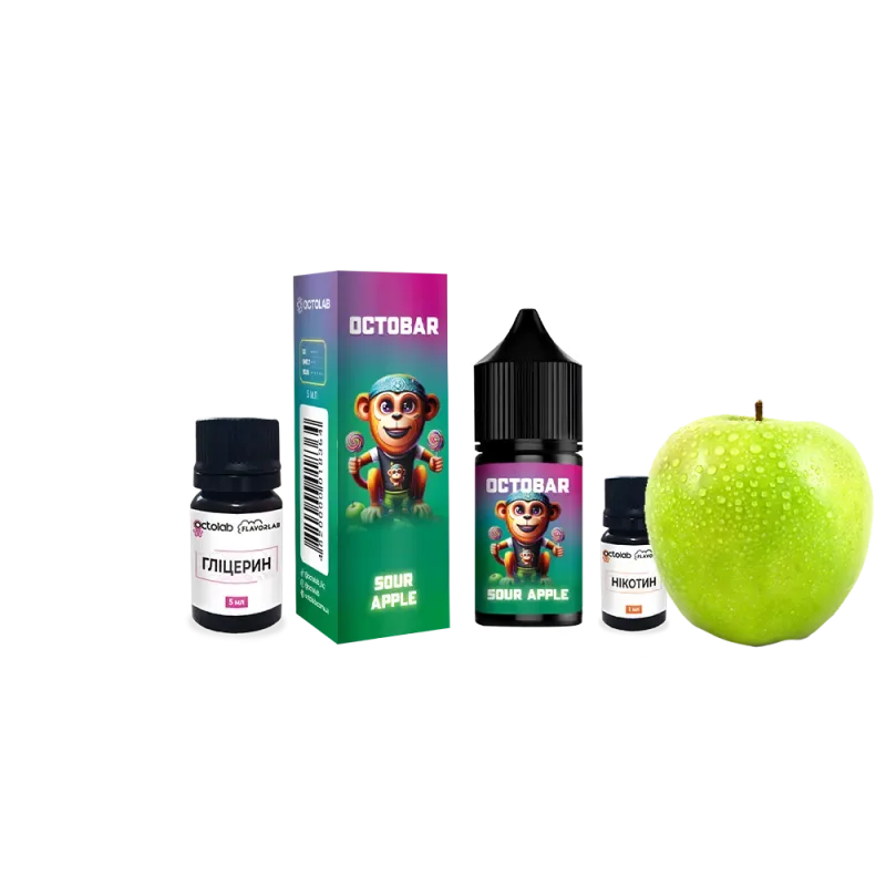 Набір Octobar NFT 10 мл 50 мг Sour Apple (Кисле яблуко)