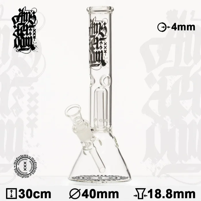 Бонг скляний Amsterdam- H: 30cm - O: 40mm - Socket: 18.8mm