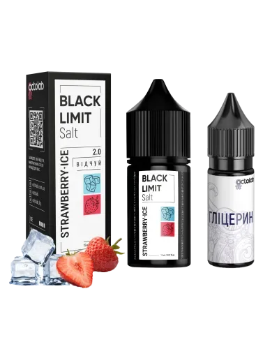Набір Octobar Black Limit Salt 30 мл 50 мг Strawberry Ice (Полуниця Лід)