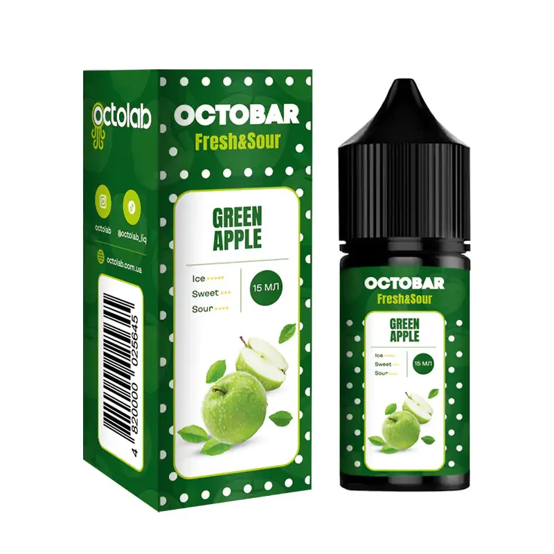 Набір Octobar Fresh & Sour 30 мл 50 мг Green Apple (Зелене яблуко)