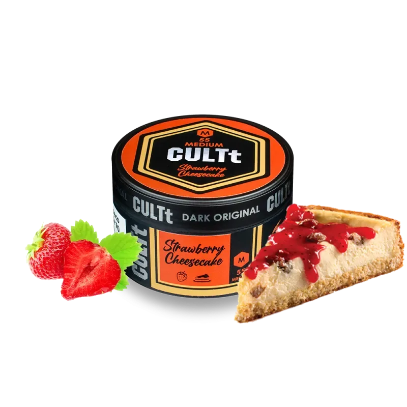 Тютюн CULTt Medium M55 100g Strawberry Cheesecake (Полуничний Чізкейк)
