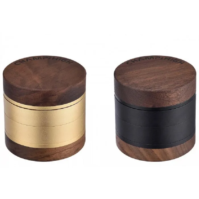 Гріндер деревяний CHAMP HIGH ROUND WOODEN GRINDER 62MM