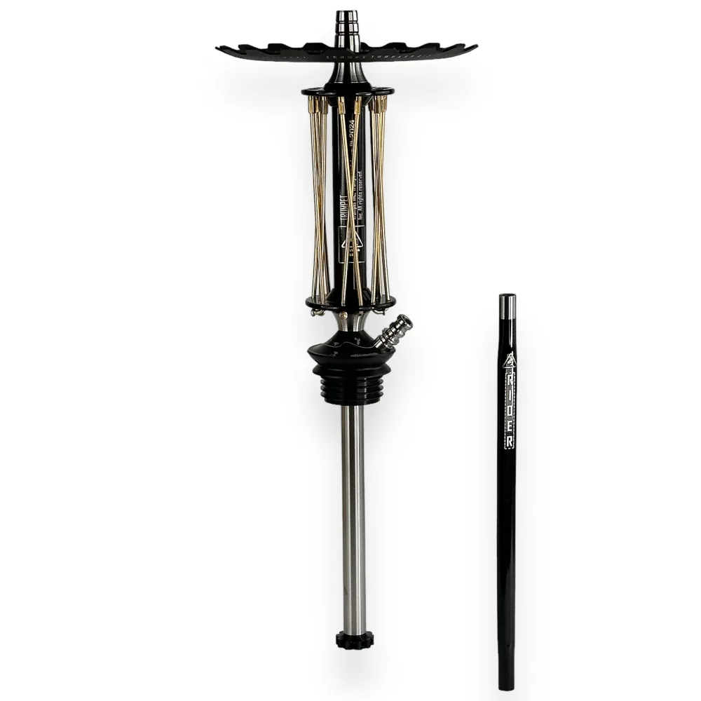 Кальян Trumpet Hookah Rider W40 Золото-Чорний 1