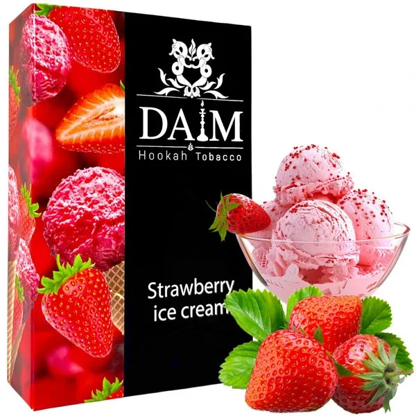 Тютюн Daim 50g Strawberry Ice Cream (Полуниця Морозиво)
