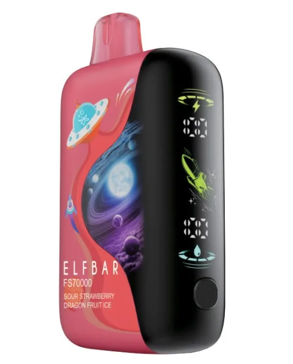 Elf Bar FS70K Sour Strawberry Dragon Fruit Ice (Кисла Полуниця Пітая Лід)