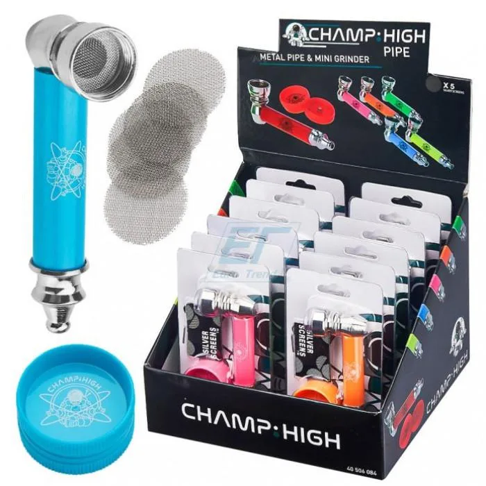 Трубка металева з гріндером CHAMP HIGH PIPE AND GRINDER BLISTER DL12