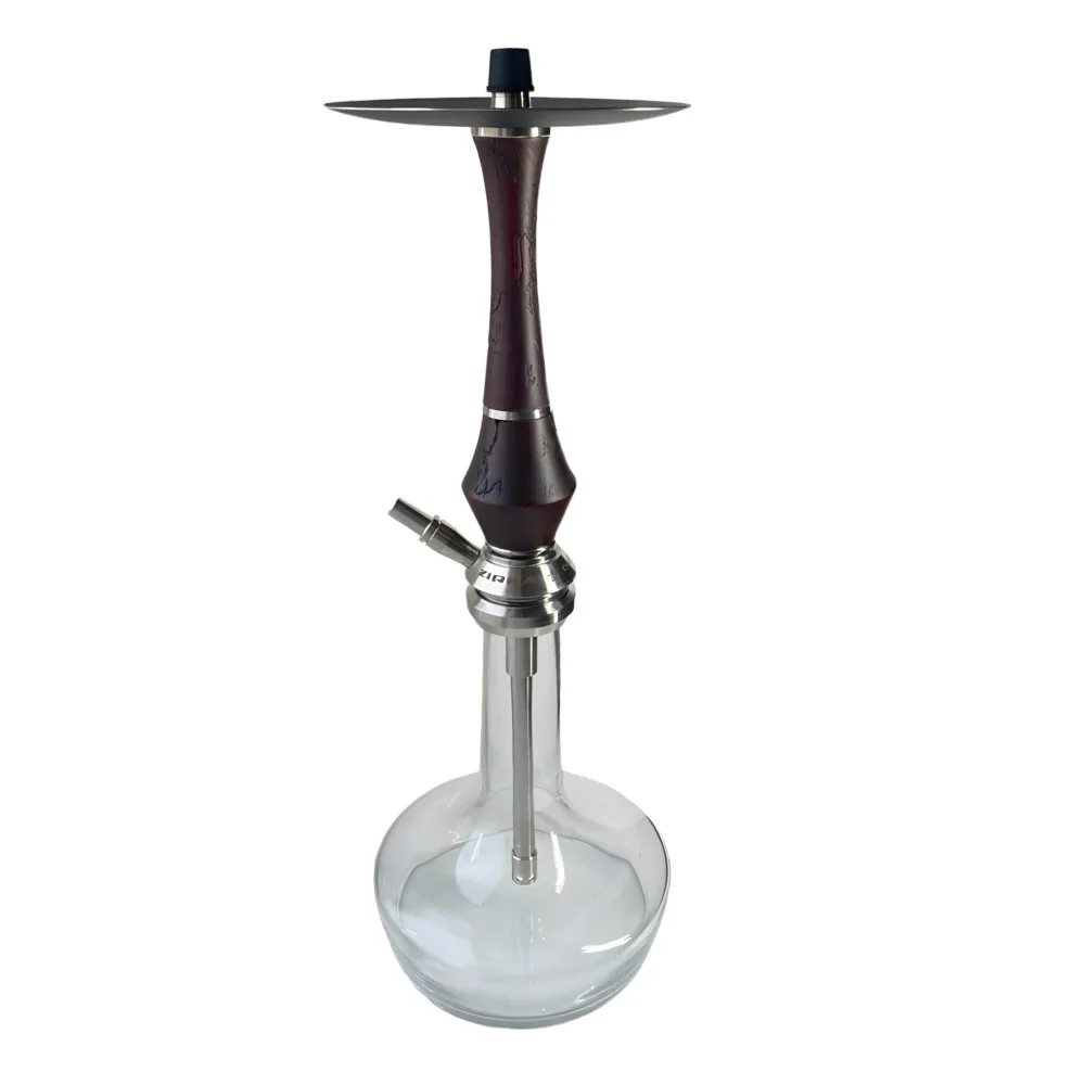 Кальян Khmara Zirka Carving Sirius Electro Red (Silver plate, black hose)