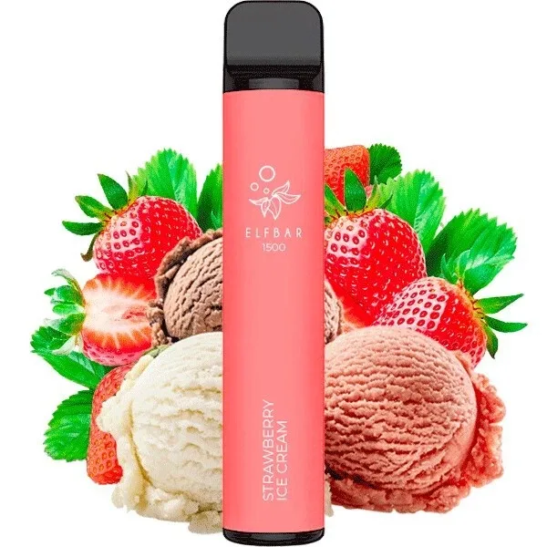 Elf Bar 1500 Strawberry Ice Cream (Полуниця Морозиво)