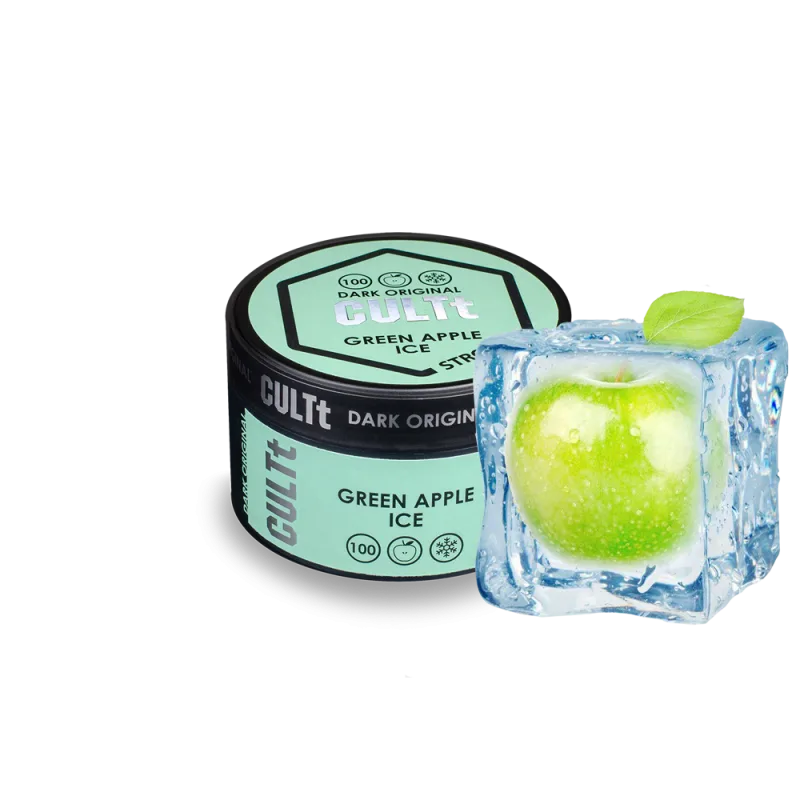 Тютюн CULTt Strong DS100 100g Green Apple Ice (Зелене яблуко Лід)