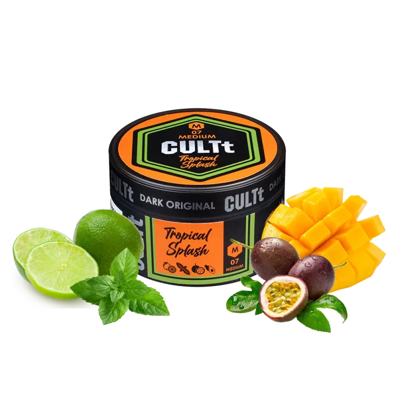Тютюн CULTt Medium M07 100g Tropical Splash (Лайм Маракуя Манго М'ята)