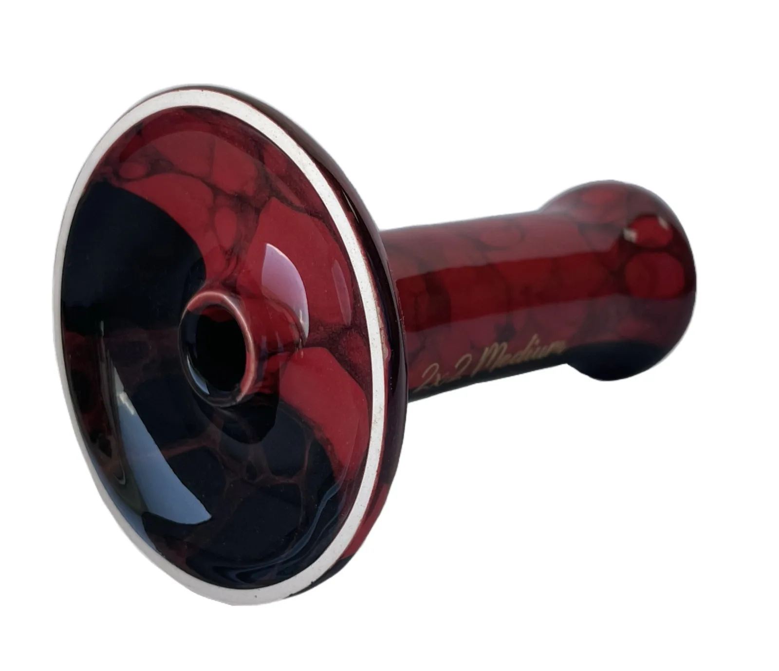 Чаша для кальяну 2х2 Bomb Phunnel Glaze Double Marble Red/Black 2