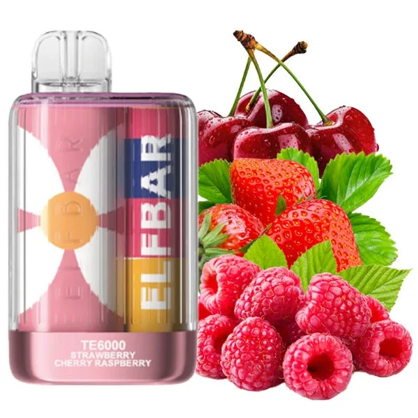 Elf Bar TE 6000 Strawberry Cherry Raspberry (Полуниця Вишня Малина)