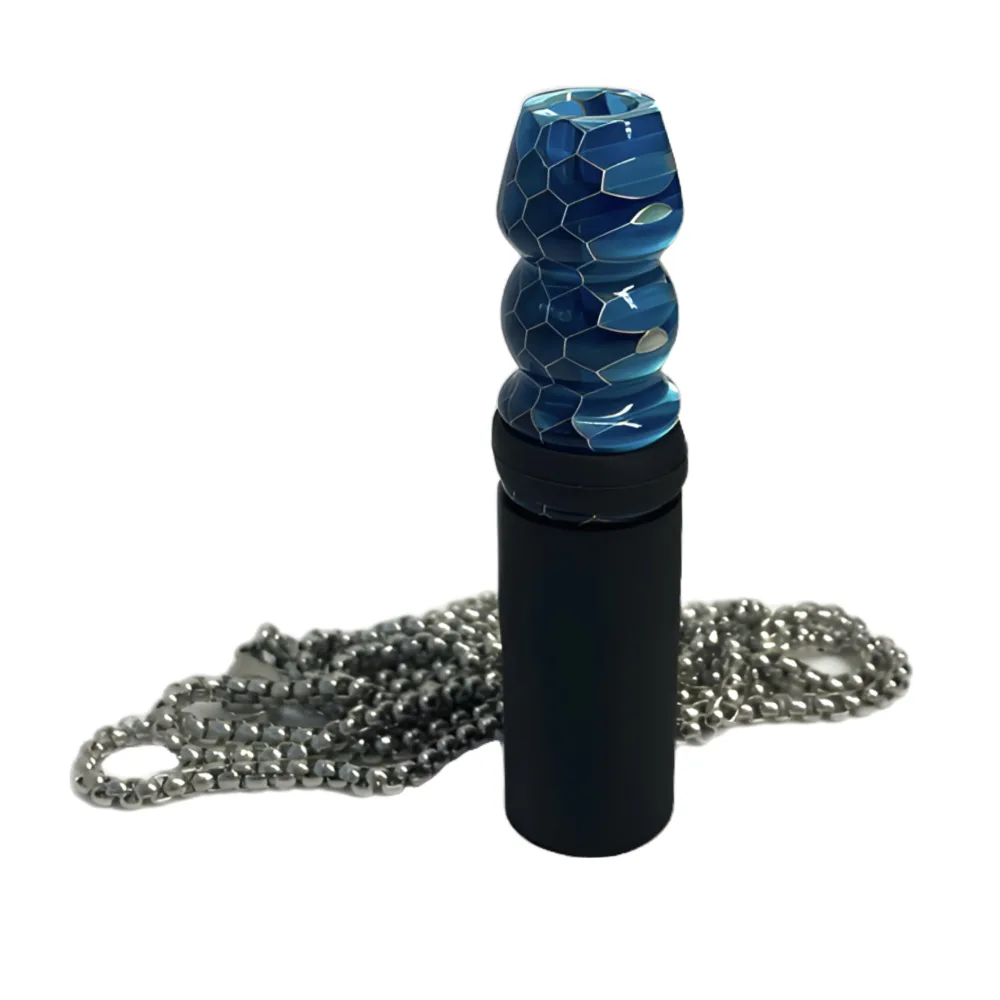 Персональний Мундштук для кальяну Glow HoneyComb Light Blue 1