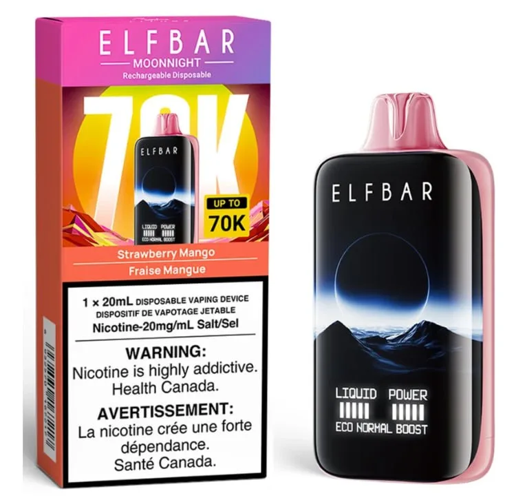 Elf Bar MoonNight 70K Strawberry Mango (Полуниця Манго)