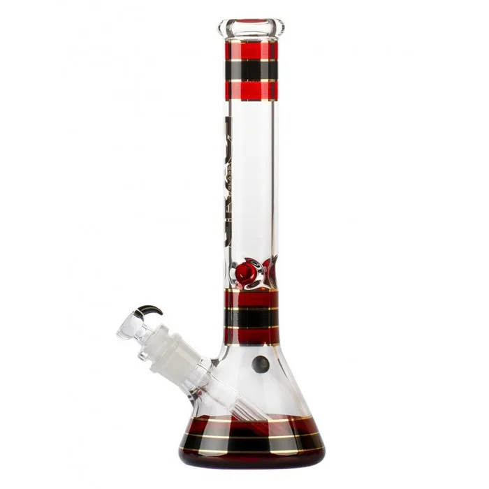 Бонг скляний Grace Glass | Striped Series Red H:32cm - D:50mm - SG:29mm 4