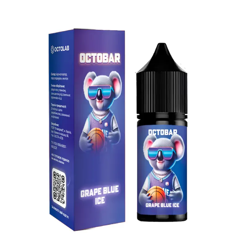 Набір Octobar NFT 15 мл 50 мг Grape Blue Ice (Виноград Чорниця Лід)