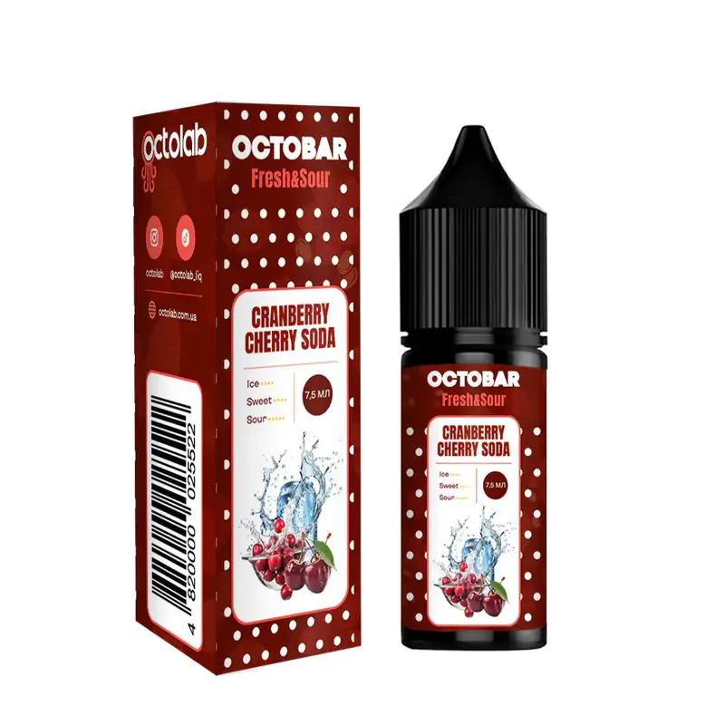 Набір Octobar Fresh & Sour 15 мл 50 мг Cranberry Cherry Soda (Журавлина Вишня Содова)