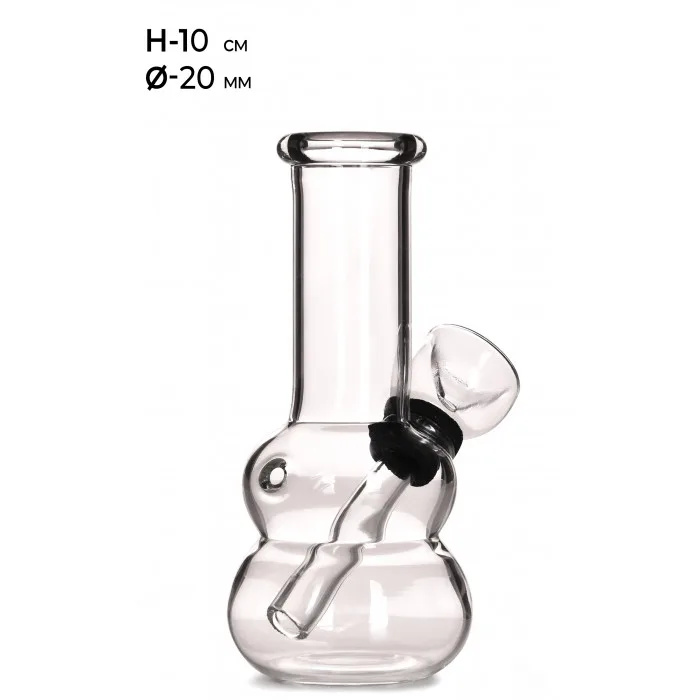 Бонг скляний MISTIQ H:10.5cm Ø:20mm