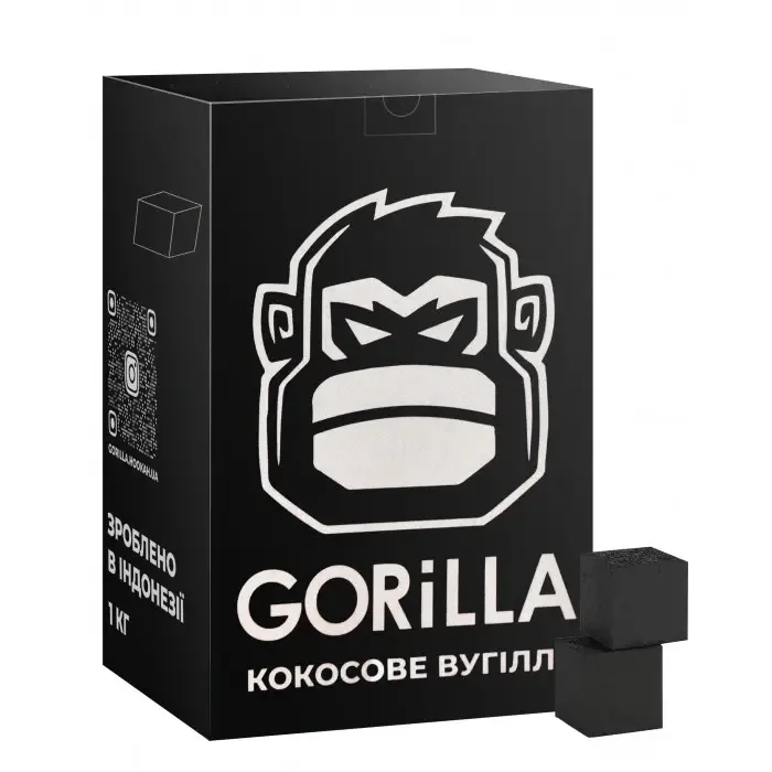 Вугілля кокосове для кальяну Gorilla 1кг