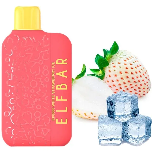 Elf Bar EP 8000 White Strawberry Ice (Біла Полуниця Лід)