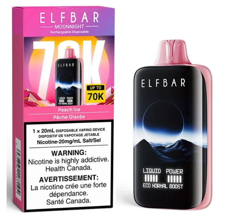 Elf Bar MoonNight 70K Peach Ice (Персик Лід)