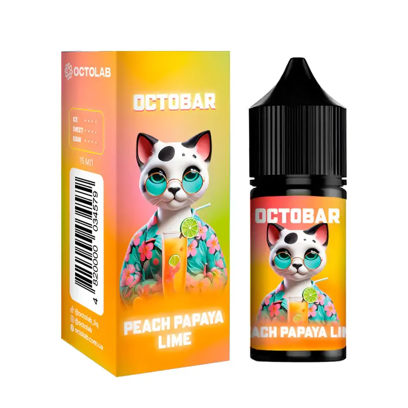 Набір Octobar NFT 30 мл 50 мг Peach Papaya Lime (Персик Папая Лайм)