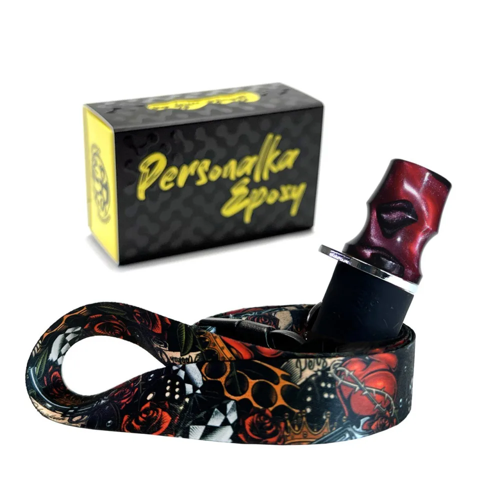 Персональний мундштук для кальяну PERSONALKA Epoxy Skull Bordo