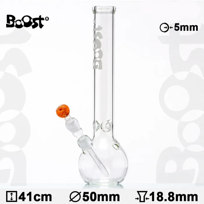 Бонг скляний Boost | Bouncer Glass Bong -H:41cm- Ø:50mm- Socket:18.8mm- WT:5mm (circa)