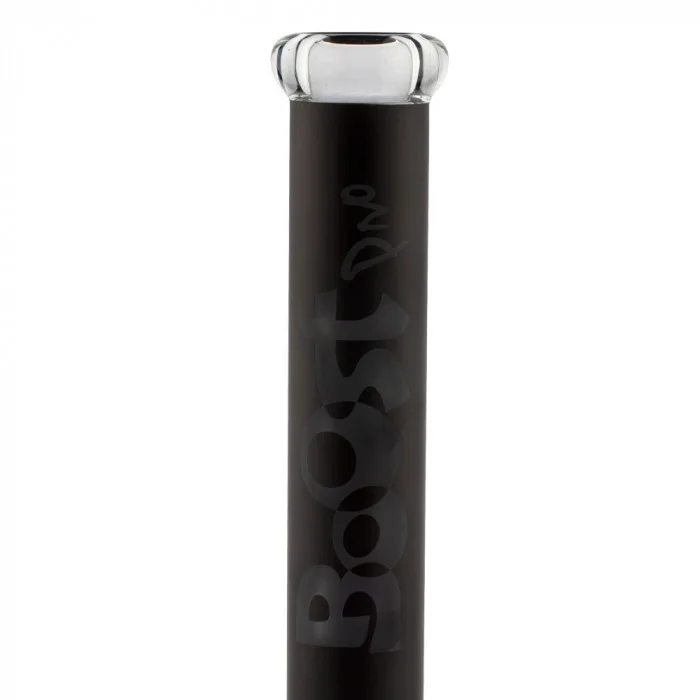 Бонг скляний BOOST PRO Straight Black - H:55cm - Ø:50mm - SG: 29,2mm 2