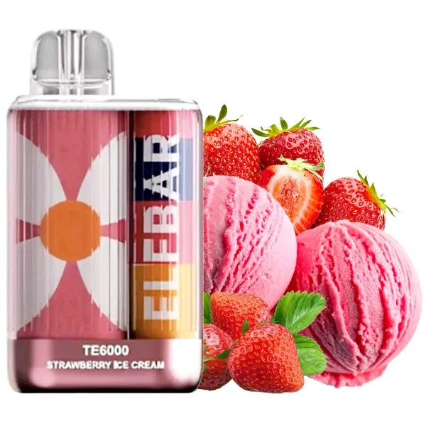 Elf Bar TE 6000 Strawberry Ice Cream (Полуниця Морозиво)