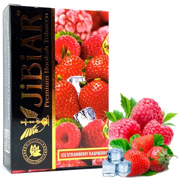 Тютюн Jibiar 50g Ice Strawberry Raspberry (Лід Полуниця Малина)