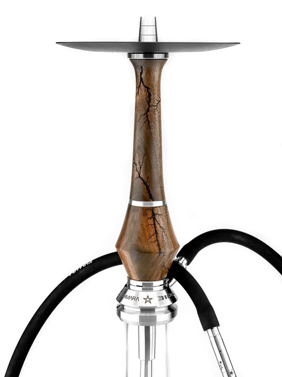 Кальян Khmara Zirka Carving Sirius Electro (Silver plate, black hose) 3