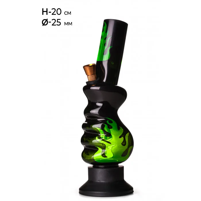 Бонг акріловий MISTIQ H:20.5cm Ø:25mm