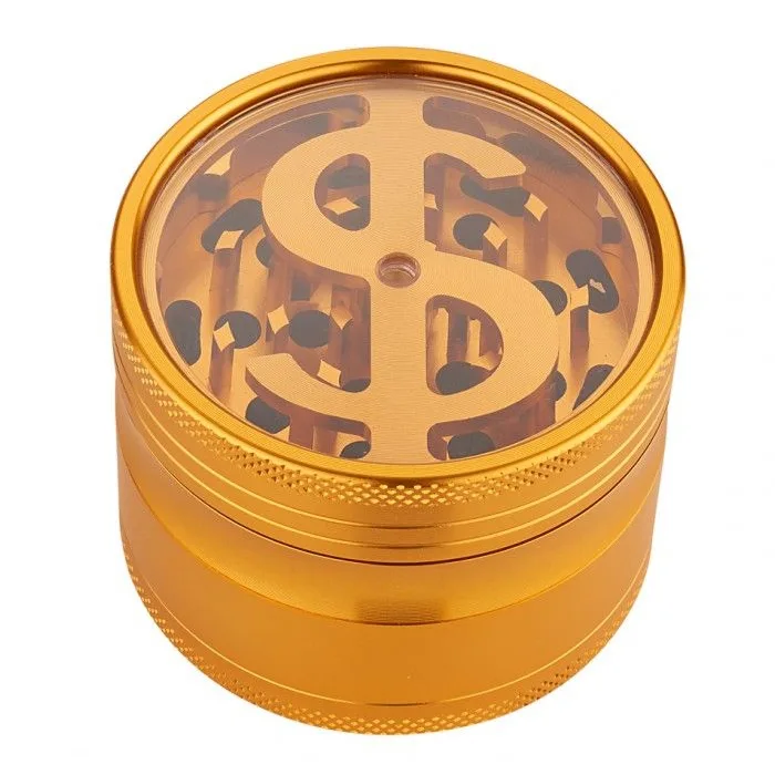 Гріндер алюмінієвий Champ CH HIGH ALU GRINDER LEAF DOLLAR 63MM 3