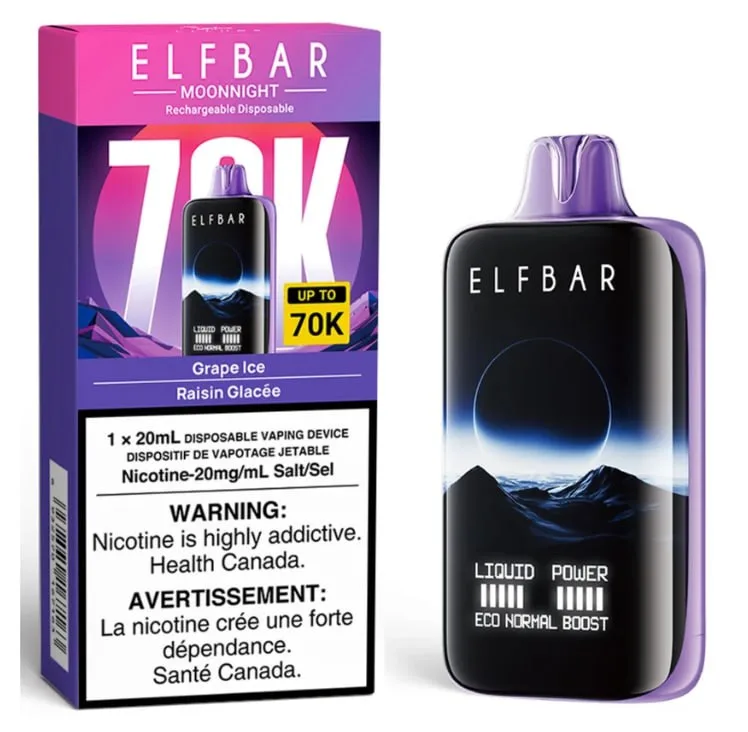 Elf Bar MoonNight 70K Grape Ice (Виноград Лід)