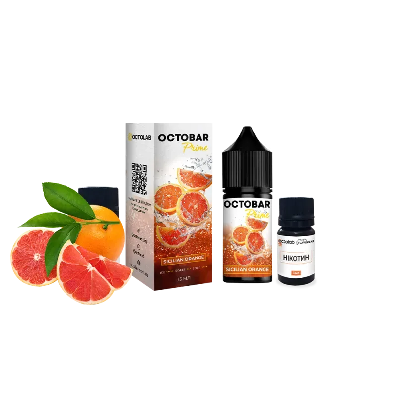 Набір Octobar Prime 30 мл 50 мг Sicilian Orange (Сицилійський апельсин)