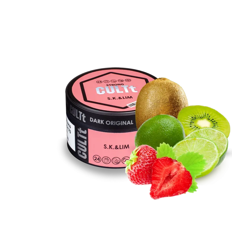 Тютюн CULTt Strong DS24 100g S.K.&Lim (Полуниця Ківі Лайм Лід)
