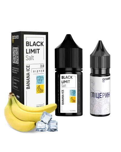 Набір Octobar Black Limit Salt 30 мл 50 мг Banana Ice (Банан Лід)